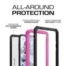 Load image into Gallery viewer, Ghostek Nautical Ultra Slim iPhone X Waterproof Case Fully Sealed Drop Resistant | Swimming Fishing Boating Snorkeling Jet Skiing Sailing Canoeing Kayaking Surfing Scuba Diving | Pink (Color in image: White)