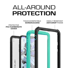 Load image into Gallery viewer, iPhone X Waterproof Case, Ghostek Nautical Series Extreme Durable Tough Cover | Hybrid Impact Rugged Outdoor Design | Teal (Color in image: Pink)