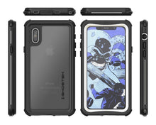 Load image into Gallery viewer, iPhone X Waterproof Case, Ghostek Nautical Series Full Body Shockproof Armor Design | Dustproof Snowproof Dirtproof Underwater Swimming Diving Floating Slim Fit Supports Wireless Charging | White