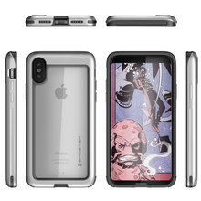 Charger l'image dans la galerie, iPhone X Case, Ghostek Atomic Slim Series - Military Grade Drop Tested, Metal Aluminum Alloy Bumper + TPU & Rubber Protective Case for Apple iPhone X 2017 | Silver (Color in image: Red)