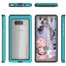 Charger l'image dans la galerie, Galaxy Note 8, Ghostek Atomic Slim Galaxy Note 8 Case Shockproof Impact Hybrid Modern Design  | Teal (Color in image: Silver)