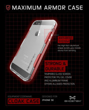 Charger l'image dans la galerie, iPhone SE/5S/5 Case Ghostek® Cloak Red Slim | Tempered Glass | Lifetime Warranty Exchange (Color in image: space grey)