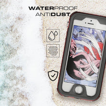 Charger l'image dans la galerie, iPhone 8+ Plus Waterproof Case, Ghostek® Atomic 3.0 Black Series | Underwater | Touch-ID (Color in image: Pink)