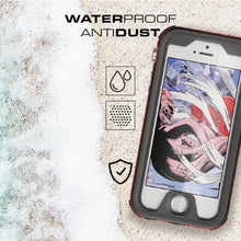 Charger l'image dans la galerie, iPhone 7+ Plus Waterproof Case, Ghostek® Atomic 3.0 Black Series | Underwater | Touch-ID (Color in image: Pink)