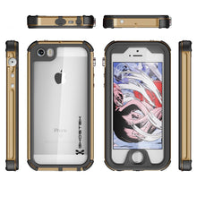 Load image into Gallery viewer, iPhone SE Waterproof Case, Ghostek® Atomic 3.0 Gold Series for Apple iPhone 5, 5S & SE (Color in image: Red)