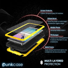 Charger l'image dans la galerie, Note 4 Case, Punkcase® METALLIC Series NEON w/ TEMPERED GLASS | Aluminum Frame (Color in image: Black)