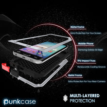 Load image into Gallery viewer, Galaxy S6 EDGE Case, PUNKcase Metallic Silver Shockproof Slim Metal (Color in image: black)