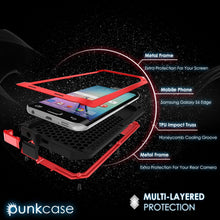 Load image into Gallery viewer, Galaxy S6 EDGE Case, PUNKcase Metallic Red Shockproof Slim Metal (Color in image: black)