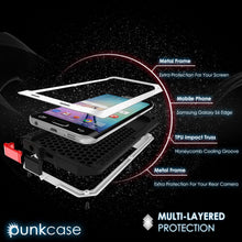 Load image into Gallery viewer, Galaxy S6 EDGE Case, PUNKcase Metallic White Shockproof Slim Metal (Color in image: black)