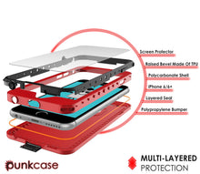 Load image into Gallery viewer, iPhone 6S+/6+ Plus Waterproof Case, PUNKcase StudStar Red w/ Attached Screen Protector | Warranty (Color in image: black)
