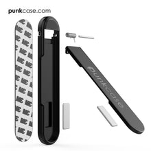 Load image into Gallery viewer, PUNKCASE FlickStick Universal Cell Phone Kickstand for all Mobile Phones & Cases with Flat Backs, One Finger Operation (Black) (Color in image: White)