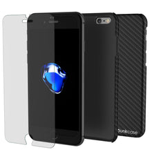 Charger l'image dans la galerie, iPhone 8 Case, Punkcase CarbonShield Jet Black with 0.3mm Tempered Glass