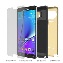 Charger l'image dans la galerie, Galaxy Note 5 Case PunkCase CLUTCH Gold Series Slim Armor Soft Cover Case w/ Tempered Glass (Color in image: White)