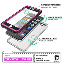Charger l'image dans la galerie, iPhone 6+/6S+ Plus Waterproof Case, PUNKcase CRYSTAL Pink W/ Attached Screen Protector | Warranty (Color in image: teal)