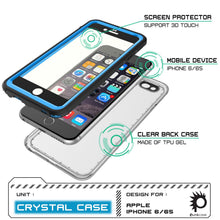 Charger l'image dans la galerie, iPhone 6/6S Waterproof Case, PUNKcase CRYSTAL Light Blue W/ Attached Screen Protector | Warranty (Color in image: teal)