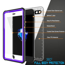 Charger l'image dans la galerie, iPhone 8+ Plus Waterproof Case, PUNKcase CRYSTAL Purple W/ Attached Screen Protector  | Warranty (Color in image: black)