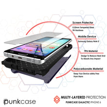 Charger l'image dans la galerie, Galaxy Note 5 Case PunkCase Galactic Charcoal Series Slim Armor Soft Cover Case w/ Tempered Glass (Color in image: silver)