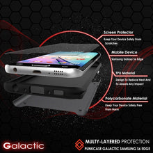 Charger l'image dans la galerie, Galaxy s6 EDGE Case PunkCase Galactic Black Series Slim Armor Soft Cover w/ Screen Protector (Color in image: gold)
