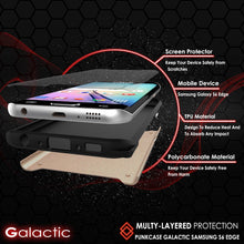 Charger l'image dans la galerie, Galaxy s6 EDGE Plus Case PunkCase Galactic Gold Series Slim Armor Soft Cover w/ Screen Protector (Color in image: black)