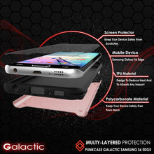 Load image into Gallery viewer, Galaxy s6 EDGE Case PunkCase Galactic Rose Gold Series Slim Armor Soft Cover w/ Screen Protector (Color in image: gold)
