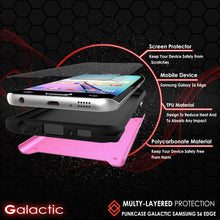 Load image into Gallery viewer, Galaxy s6 EDGE Plus Case PunkCase Galactic Pink Series Slim Armor Soft Cover w/ Screen Protector (Color in image: gold)