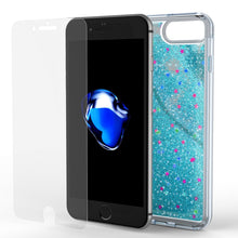 Charger l'image dans la galerie, iPhone 8+ Plus Case, PunkCase LIQUID Teal Series, Protective Dual Layer Floating Glitter Cover (Color in image: green)