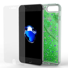 Charger l'image dans la galerie, iPhone 8+ Plus Case, PunkCase LIQUID Green Series, Protective Dual Layer Floating Glitter Cover (Color in image: pink)