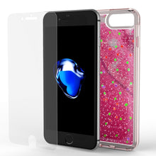 Charger l'image dans la galerie, iPhone 8+ Plus Case, PunkCase LIQUID Pink Series, Protective Dual Layer Floating Glitter Cover (Color in image: gold)