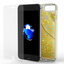 Charger l'image dans la galerie, iPhone 8+ Plus Case, PunkСase LIQUID Gold Series, Protective Dual Layer Floating Glitter Cover (Color in image: silver)