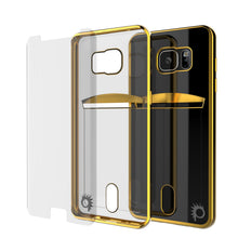 Charger l'image dans la galerie, Galaxy S6 Case, PUNKCASE® LUCID Gold Series | Card Slot | SHIELD Screen Protector | Ultra fit (Color in image: Balck)