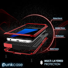 Charger l'image dans la galerie, Galaxy S7 EDGE Case, PUNKcase Metallic Red Shockproof Slim Metal Armor Case (Color in image: black)