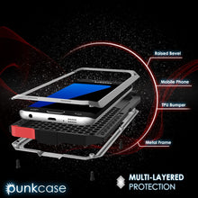 Charger l'image dans la galerie, Galaxy S7 EDGE Case, PUNKcase Metallic Silver Shockproof Slim Metal Armor Case (Color in image: black)