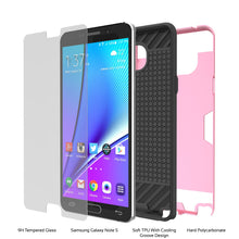 Load image into Gallery viewer, Galaxy Note 5 Case PunkCase SLOT Pink Series Slim Armor Soft Cover Case w/ Tempered Glass (Color in image: White)