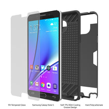 Charger l'image dans la galerie, Galaxy Note 5 Case PunkCase SLOT Black Series Slim Armor Soft Cover Case w/ Tempered Glass (Color in image: White)