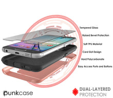 Load image into Gallery viewer, Galaxy S6 EDGE Case PunkCase CLUTCH Rose Gold Series Slim Armor Soft Cover Case w/ Screen Protector (Color in image: Black)