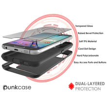 Charger l'image dans la galerie, Galaxy s6 Case PunkCase CLUTCH Black Series Slim Armor Soft Cover Case w/ Tempered Glass (Color in image: Gold)