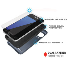 Load image into Gallery viewer, Galaxy S7 EDGE Case PunkCase CLUTCH Navy Series Slim Armor Soft Cover Case w/ Screen Protector (Color in image: Silver)
