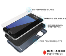 Charger l'image dans la galerie, Galaxy Note 5 Case PunkCase CLUTCH Navy Series Slim Armor Soft Cover Case w/ Tempered Glass (Color in image: Silver)