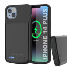 Load image into Gallery viewer, Coque batterie pour iPhone 15 Plus, PunkJuice, banque d'alimentation rapide de 5000 mAh avec protecteur d'écran, couleur blanche.