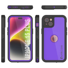 Charger l'image dans la galerie, Coque étanche IP68 pour iPhone 15 Plus, couleur pourpre, série StudStar de Punkcase, ajustement mince, résistante à la saleté.