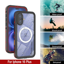 Charger l'image dans la galerie, Coque étanche pour iPhone 16+ Plus, série Punkcase SpikeStar Red | Slim Fit 2 m sous l'eau IP68