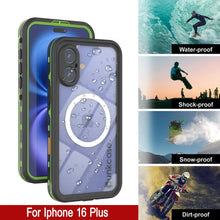 Charger l'image dans la galerie, Coque étanche pour iPhone 16+ Plus, série Punkcase SpikeStar Light-Green | Slim Fit 2 m sous l'eau IP68