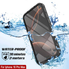 Load image into Gallery viewer, Coque étanche pour iPhone 16 Pro Max, Punkcase SpikeStar Black Series | Slim Fit 2 m sous l'eau IP68