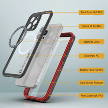 Load image into Gallery viewer, Coque étanche pour iPhone 16 Pro Max, série Punkcase SpikeStar Red | Mince, 2 m sous l'eau IP68