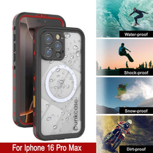 Load image into Gallery viewer, Coque étanche pour iPhone 16 Pro Max, série Punkcase SpikeStar Red | Mince, 2 m sous l'eau IP68