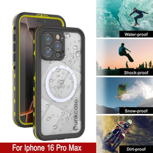 Load image into Gallery viewer, Coque étanche pour iPhone 16 Pro Max, série Punkcase SpikeStar Yellow | Slim Fit 2 m sous l'eau IP68
