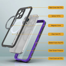Charger l'image dans la galerie, Coque étanche pour iPhone 16 Pro, série Punkcase SpikeStar Purple | Slim Fit 2 m sous l'eau IP68