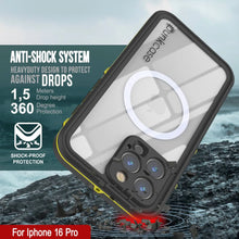 Charger l'image dans la galerie, Coque étanche pour iPhone 16 Pro, série Punkcase SpikeStar Yellow | Slim Fit 2 m sous l'eau IP68