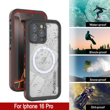 Charger l'image dans la galerie, Coque étanche pour iPhone 16 Pro, série Punkcase SpikeStar Red | Slim Fit 2 m sous l'eau IP68