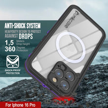 Charger l'image dans la galerie, Coque étanche pour iPhone 16 Pro, série Punkcase SpikeStar Purple | Slim Fit 2 m sous l'eau IP68